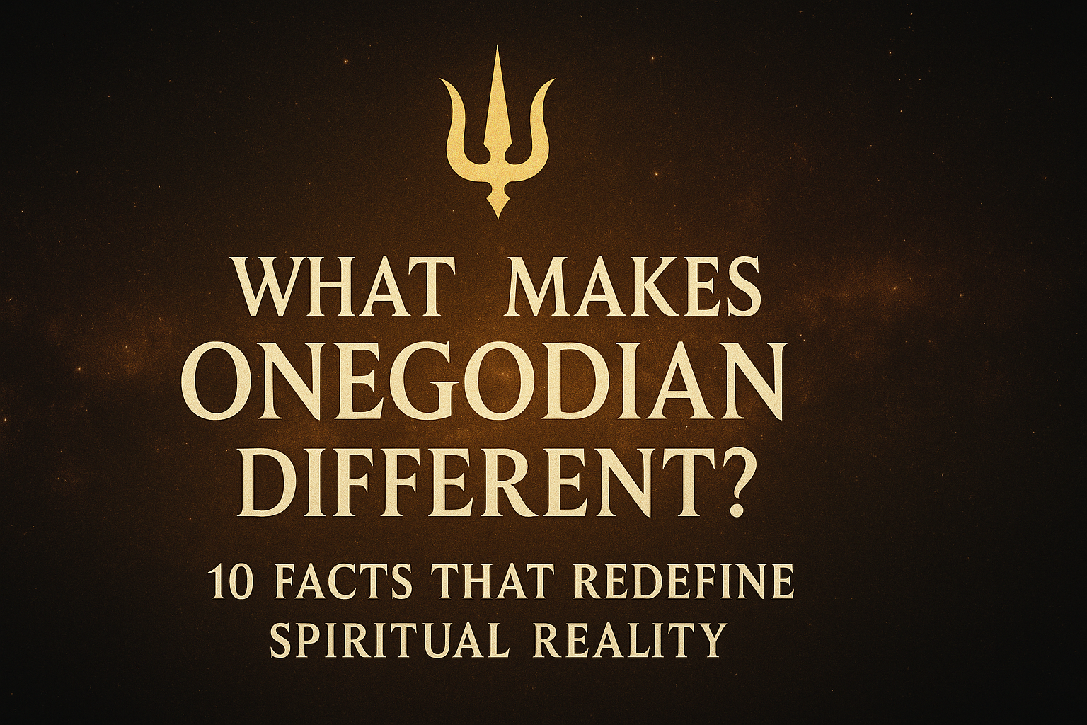 🔱 What Makes OneGodian Different?